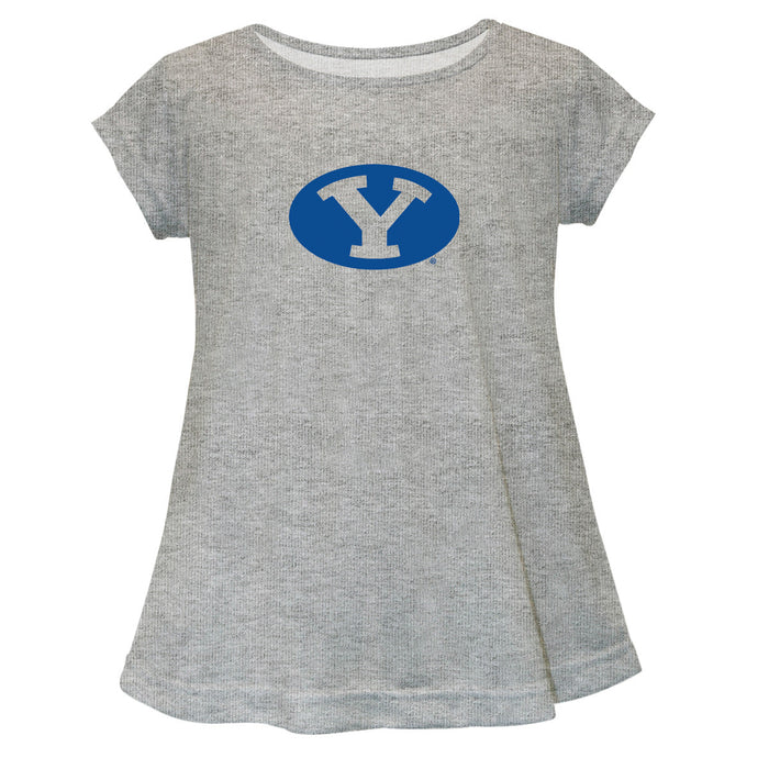 BYU Cougars Short Sleeve Youth Cotton Top Grey
