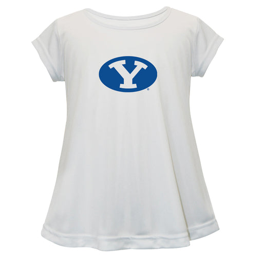 BYU Cougars Short Sleeve Youth Cotton Top White