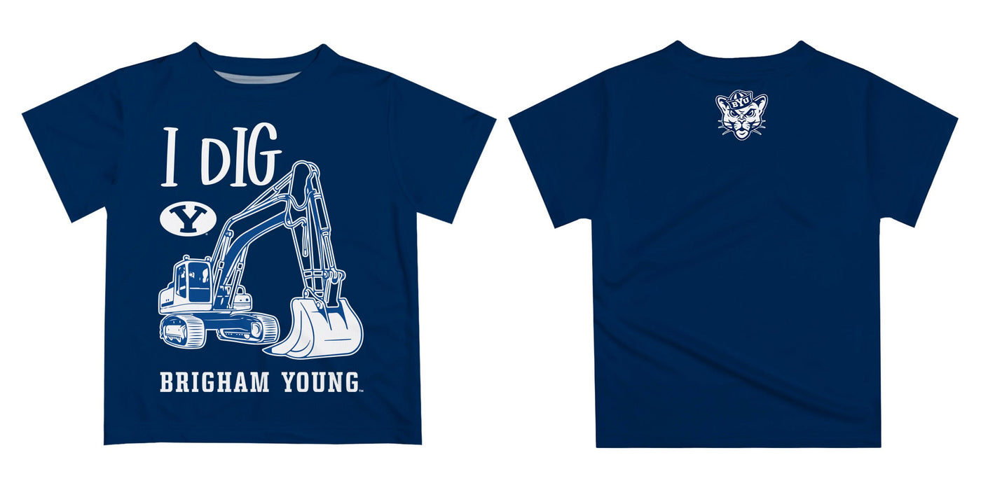 BYU Cougars Vive La Fete Excavator Boys Game Day Blue Short Sleeve Tee - Vive La Fête - Online Apparel Store