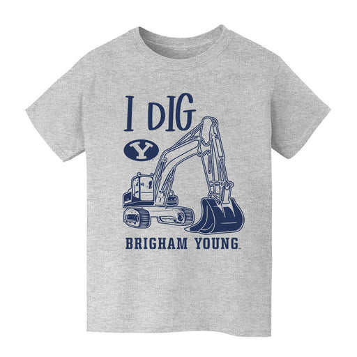 BYU Cougars Vive La Fete Excavator Heather Grey Cotton Short Sleeve Tee