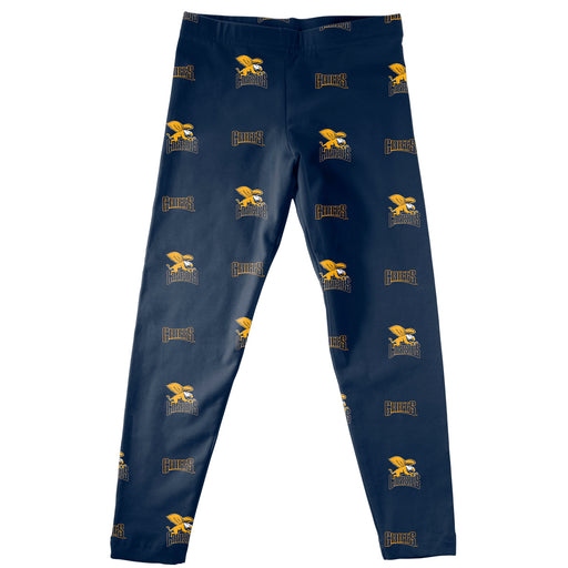 Canisius College Golden Griffins Vive La Fete Girls  All Over Two Logos Elastic Waist Classic Play Blue Leggings Tights