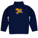 Canisius College Golden Griffins Vive La Fete Game Day Solid Blue Quarter Zip Pullover Sleeves - Vive La Fête - Online Apparel Store