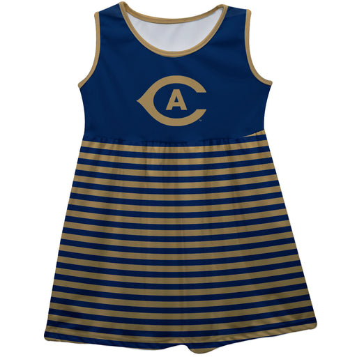 UC Davis Aggies Vive La Fete Girls Game Day Sleeveless Tank Dress Solid Navy Logo Stripes on Skirt - Vive La Fête - Online Apparel Store