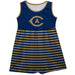 UC Davis Aggies Vive La Fete Girls Game Day Sleeveless Tank Dress Solid Navy Logo Stripes on Skirt - Vive La Fête - Online Apparel Store