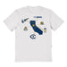 UC Davis Aggies Hand Sketched Vive La Fete Impressions Icones Kids White T-shirt