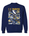 UC Davis Aggies Vive La Fete Impressions Navy Cotton Crewneck Sweatshirt for Women