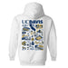 UC Davis Aggies Hand Sketched Artwork Cotton Fleece Women Hoodie - Vive La Fête - Online Apparel Store