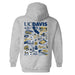 UC Davis Aggies Hand Sketched Artwork Cotton Fleece Women Hoodie - Vive La Fête - Online Apparel Store