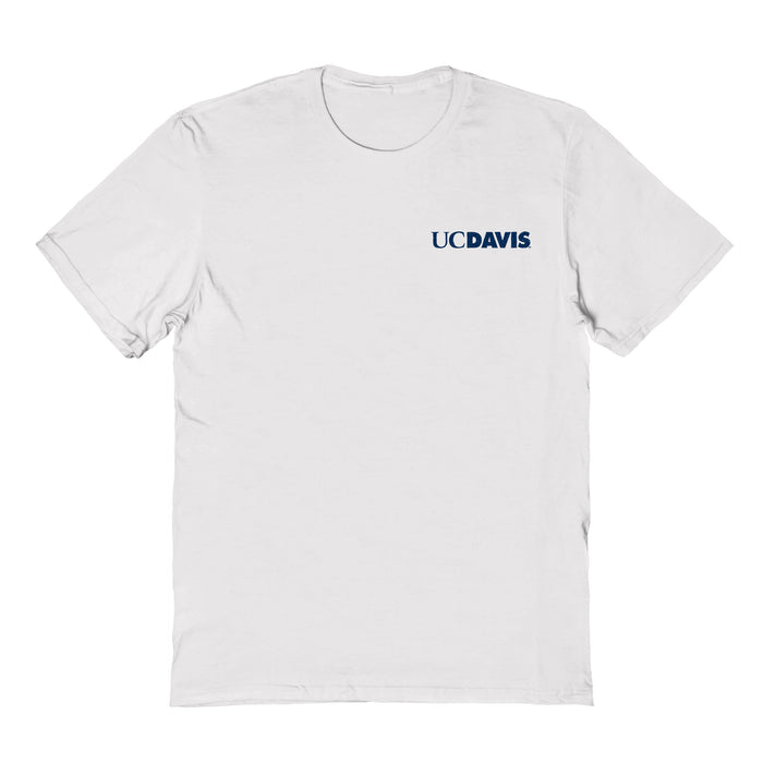 UC Davis Aggies Vive La Fete Impressions Artwork White Womens Cotton Tshirt