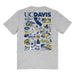 UC Davis Aggies Vive La Fete Impressions Artwork Womens Cotton Tshirt - Vive La Fête - Online Apparel Store