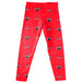 Clark Atlanta Panthers Vive La Fete Girls Game Day All Over Two Logos Elastic Waist Classic Play Red Leggings Tights