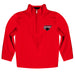 Clark Atlanta University Panthers Vive La Fete Game Day Solid Red Quarter Zip Pullover Sleeves