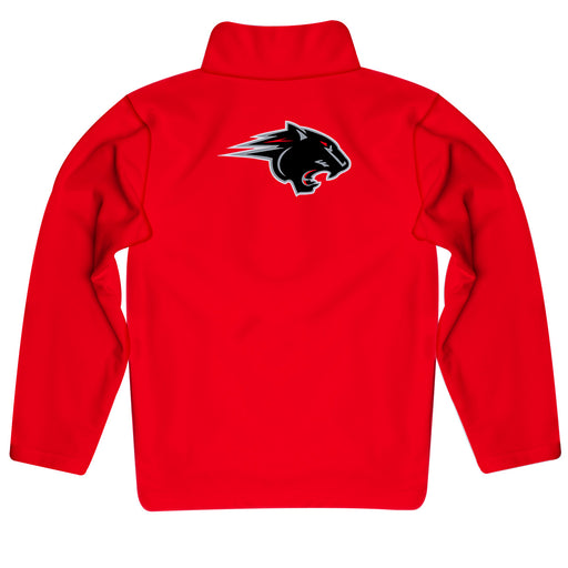 Clark Atlanta University Panthers Vive La Fete Game Day Solid Red Quarter Zip Pullover Sleeves - Vive La Fête - Online Apparel Store