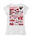 Clark Atlanta University Panthers Hand Sketched Vive La Fete Impressions Artwork White Girls Cotton Short Sleeve Tee - Vive La Fête - Online Apparel Store