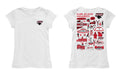 Clark Atlanta University Panthers Hand Sketched Vive La Fete Impressions Artwork White Girls Cotton Short Sleeve Tee - Vive La Fête - Online Apparel Store