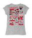Clark Atlanta University Panthers Hand Sketched Vive La Fete Impressions Artwork Grey Girls Cotton Short Sleeve Tee - Vive La Fête - Online Apparel Store