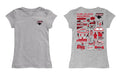 Clark Atlanta University Panthers Hand Sketched Vive La Fete Impressions Artwork Grey Girls Cotton Short Sleeve Tee - Vive La Fête - Online Apparel Store