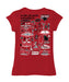 Clark Atlanta University Panthers Hand Sketched Vive La Fete Impressions Artwork Red Girls Cotton Short Sleeve Tee - Vive La Fête - Online Apparel Store