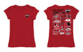 Clark Atlanta University Panthers Hand Sketched Vive La Fete Impressions Artwork Red Girls Cotton Short Sleeve Tee - Vive La Fête - Online Apparel Store