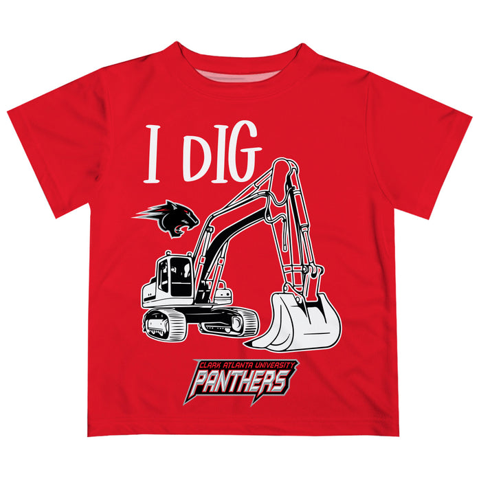 Clark Atlanta University Panthers Vive La Fete Excavator Boys Game Day Red Short Sleeve Tee