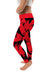 Clark Atlanta University Panthers Vive La Fete Paint Brush Logo on Waist Women Red Yoga Leggings - Vive La Fête - Online Apparel Store
