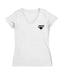 Clark Atlanta Panthers Hand Sketched Vive La Fete Impressions Artwork White Women Cotton Short Sleeve V-Neck Tshirt