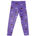 City College of New York Beavers Vive La Fete Girls All Over Two Logos Elastic Waist Classic Play Purple Leggings Tights