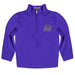 City College of New York Beavers Vive La Fete Game Day Solid Purple Quarter Zip Pullover Sleeves