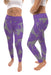 City College of New York Beavers Vive La Fete Paint Brush Logo on Waist Women Purple Yoga Leggings - Vive La Fête - Online Apparel Store