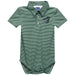 Castleton University Spartans Embroidered Hunter Green Stripes Stripe Knit Polo Onesie