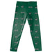 Castleton Spartans Vive La Fete Girls Game Day All Over Two Logos Elastic Waist Classic Play Green Leggings Tights