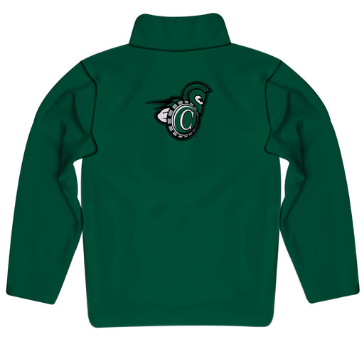 Castleton University Spartans Vive La Fete Game Day Solid Green Quarter Zip Pullover Sleeves - Vive La Fête - Online Apparel Store