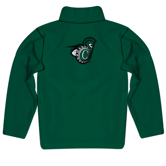 Castleton University Spartans Vive La Fete Game Day Solid Green Quarter Zip Pullover Sleeves - Vive La Fête - Online Apparel Store