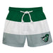 Castleton University Spartans Vive La Fete Green Stripes Swimtrunks V1