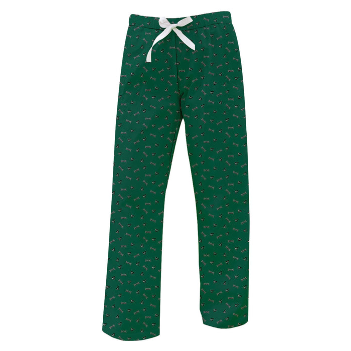 Castleton Spartans Vive La Fete Game Day All Over Logo Women Green Lounge Pants