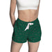 Castleton Spartans Vive La Fete Game Day All Over Logo Women Green Lounge Shorts