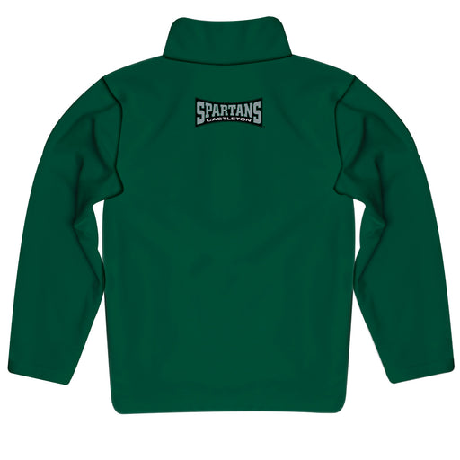 Castleton Spartans Vive La Fete Logo and Mascot Name Womens Green Quarter Zip Pullover - Vive La Fête - Online Apparel Store