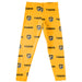 Colorado College Tigers Vive La Fete Girls Game Day All Over Two Logos Elastic Waist Classic Play Gold Leggings Tights