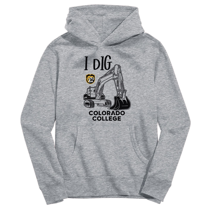 Colorado College Tigers Excavator Heather Grey Cotton Youth Hoodie