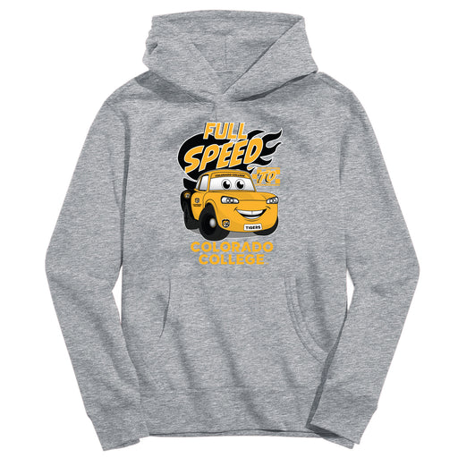 Colorado College Tigers Full Speed Heather Grey Cotton Youth Hoodie