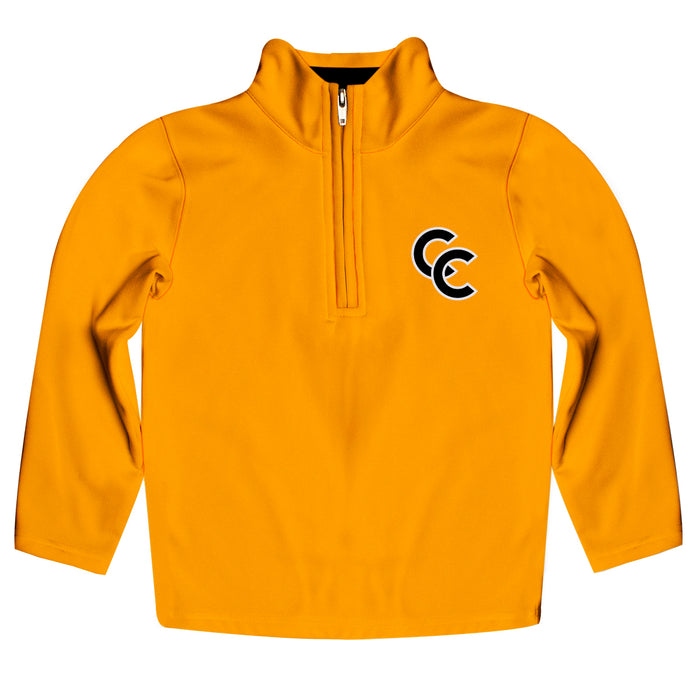 Colorado College Tigers Vive La Fete Game Day Solid Gold Quarter Zip Pullover Sleeves