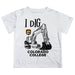 Colorado College Tigers Vive La Fete Excavator Boys Game Day White Short Sleeve Tee