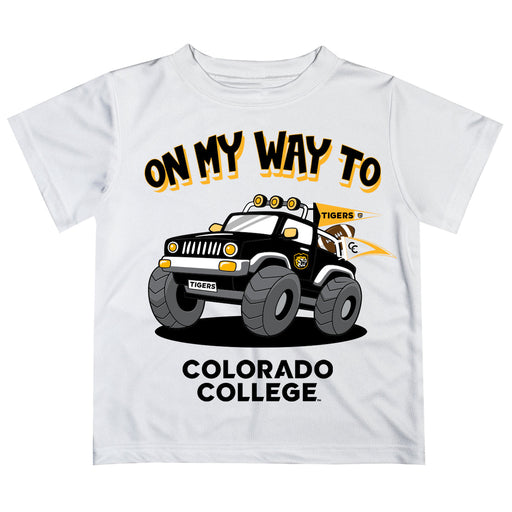 Colorado College Tigers Vive La Fete Monster Truck Boys Game Day White Short Sleeve Tee