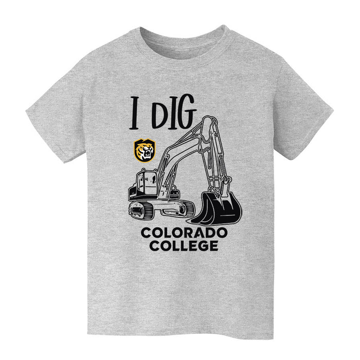 Colorado College Tigers Vive La Fete Excavator Heather Grey Cotton Short Sleeve Tee