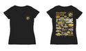 Colorado College Tigers Hand Sketched Vive La Fete Impressions Artwork Black Women Cotton Short Sleeve V-Neck Tshirt - Vive La Fête - Online Apparel Store