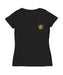 Colorado College Tigers Hand Sketched Vive La Fete Impressions Artwork Black Women Cotton Short Sleeve V-Neck Tshirt