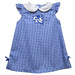 Central Connecticut State Blue Devils CCSU Embroidered Royal Gingham A Line Dress