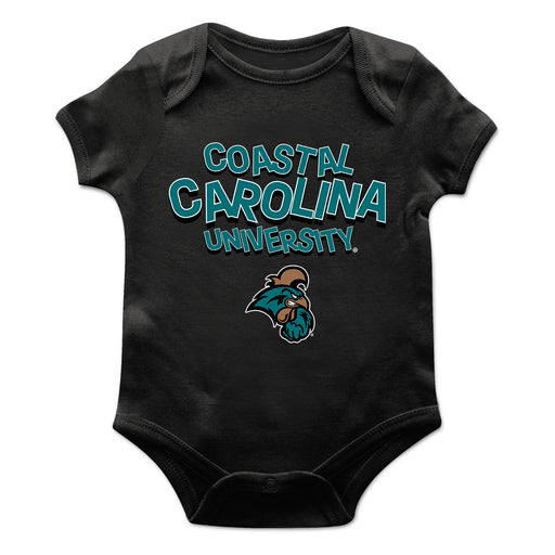 Coastal Carolina Chanticleers CCU Vive La Fete Infant Game Day Black Short Sleeve Bodysuit
