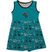 Coastal Carolina Chanticleers CCU Sleeveless Tank Dress Girls Teal Repeat Print Hand Sketched Vive La Fete Impressions