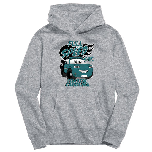 Coastal Carolina Chanticleers CCU Full Speed Heather Grey Cotton Youth Hoodie
